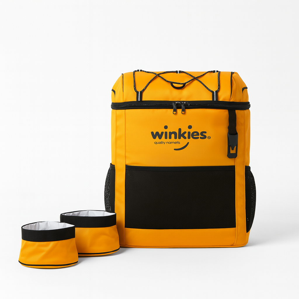 Backpack Soft Cooler + Dog Bowl – Winkies Drinkies - Order Now & Save $50.00.